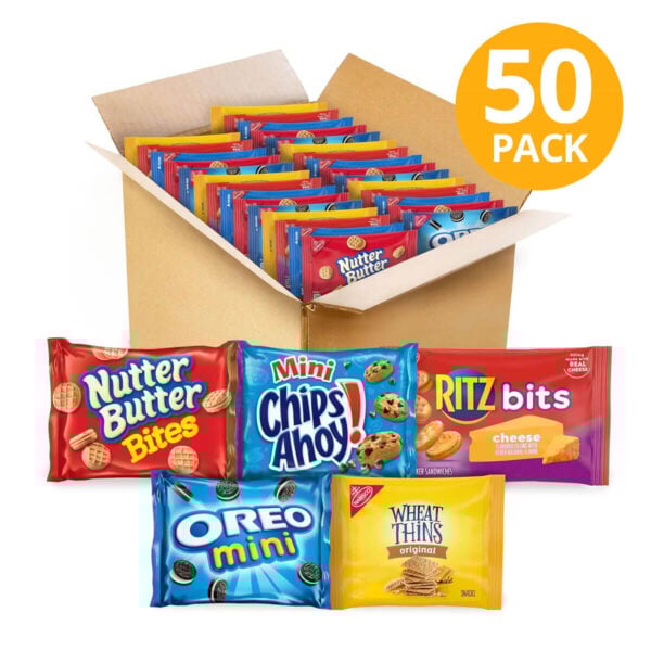 Galletas Variadas, Dulces y Saladas, Paquetitos (Pack de 50)