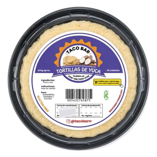 Tortillas de Yuca, Taco Bar 630 gr