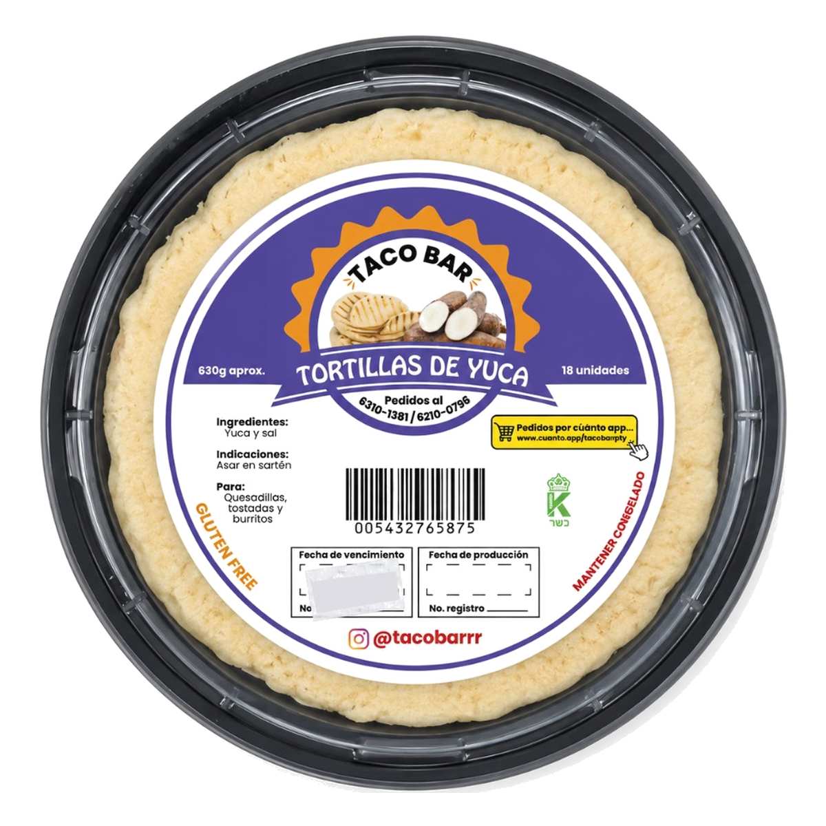 Tortillas de Yuca, Taco Bar 630 gr 1 Tortillas de Yuca, Taco Bar 630 gr