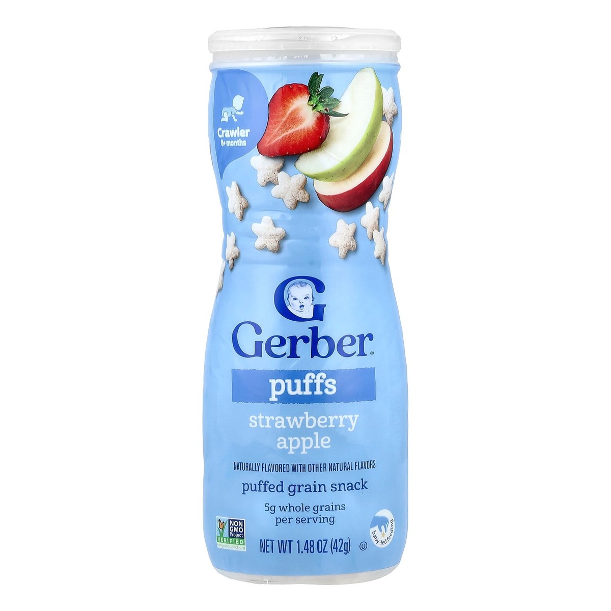 Gerber Graduates Puffs, Strawberry Apple, 1.48 OZ