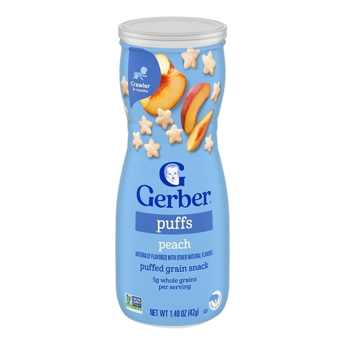 Gerber Graduates Puffs, Peach, 1.48 OZ