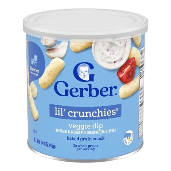Gerber Graduates Lil Crunchies, Veggie Dip, 1.48 OZ