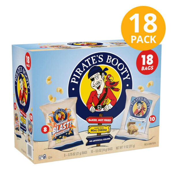 Pirate’s Booty, Variety Pack, Snacks Variados (Pack de 18)