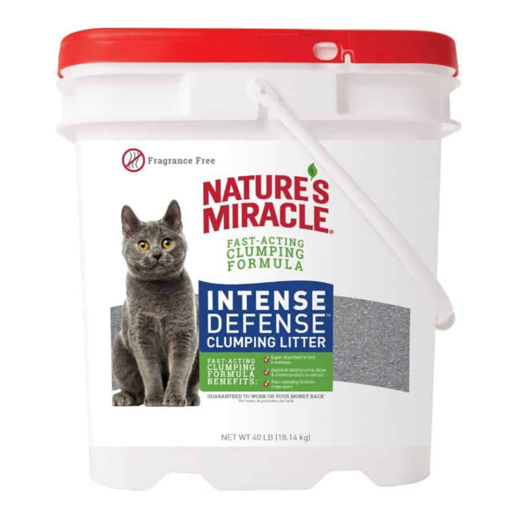 Arena para Gatos, Nature’s Miracle Intense Defense Clumping Litter, 40 Arena para Gatos, Nature’s Miracle Intense Defense Clumping Litter, 40