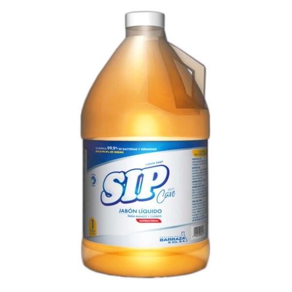 SIP Jabon Antibacterial Líquido para Manos y Cuerpo, 1 Galón
