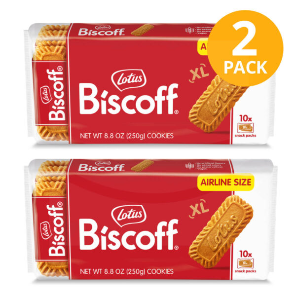 Lotus Biscoff Cookies XL, Snack Packs, 250 gr (Pack de 2)