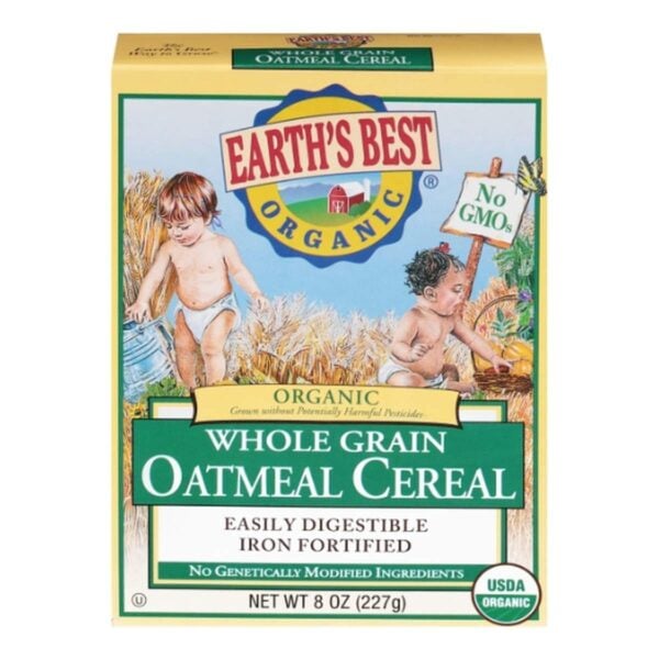 Earth's Best Whole Grain Oatmeal Cereal, 8 OZ