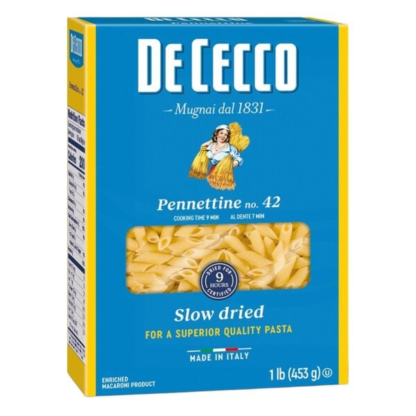 De Cecco Pasta Pennette No. 42, 454 gr