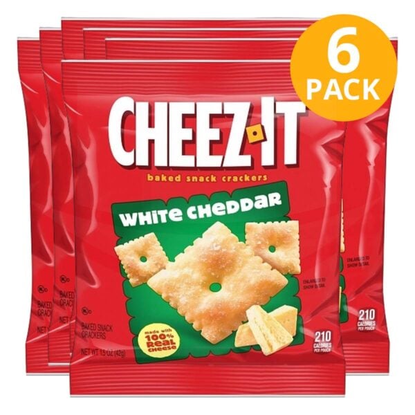 Cheez-It, White Cheddar Crackers, 1.5 OZ (Pack de 6)