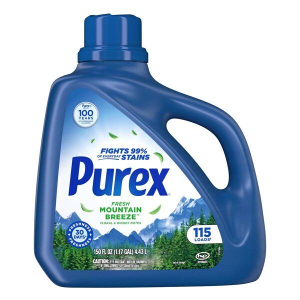 Purex Mountain Breeze, Detergente Líquido, 150 OZ