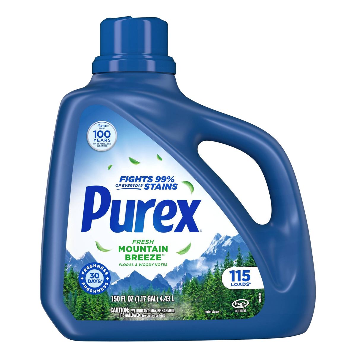 Purex Mountain Breeze, Detergente Líquido, 150 OZ