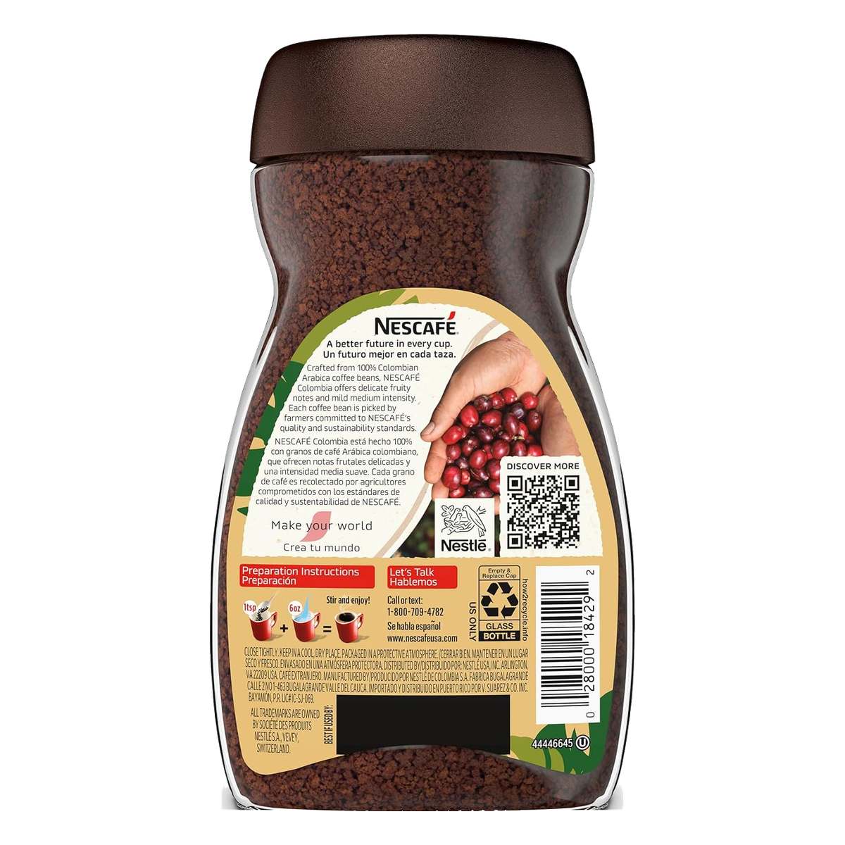 Nescafé Café Instantáneo Clásico Colombia Frasco, 6 OZ