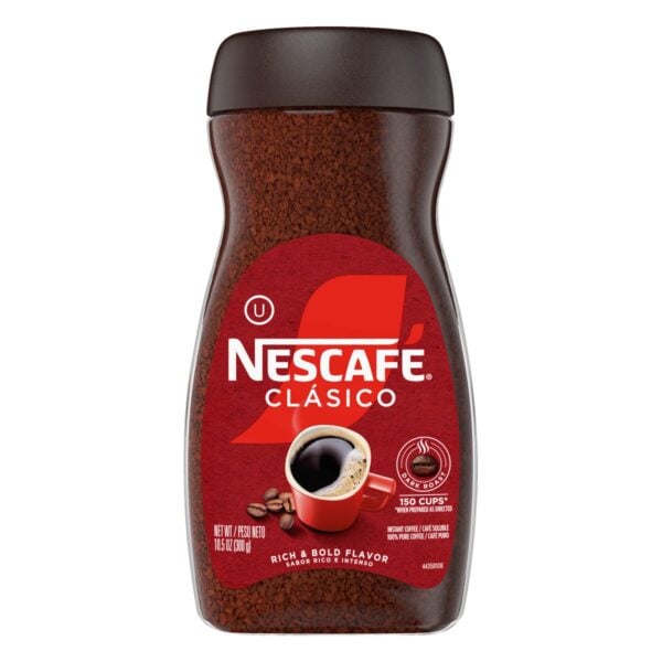 Nescafé Clásico Dark Roast Café Instantáneo Frasco, 10.5 OZ