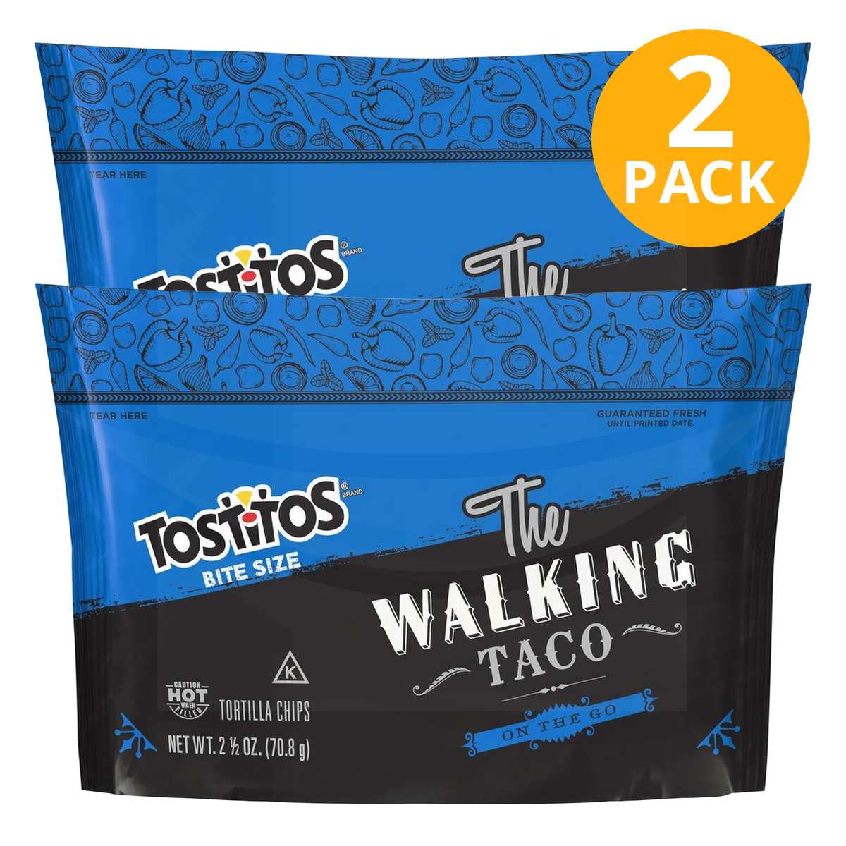 Tostitos, Walking Taco Bite Size, 2 Tostitos, Walking Taco Bite Size, 2.5 OZ (Pack de 2)
