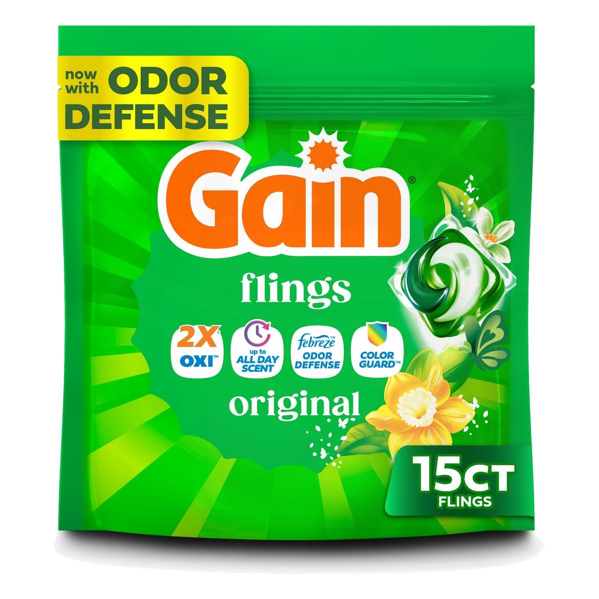 Gain Original, Detergente en Cápsulas, 15 Pacs