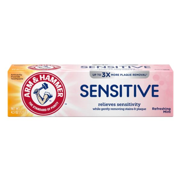 Arm & Hammer Sensitive Crema Dental para Dientes Sensibles, 4.5 OZ