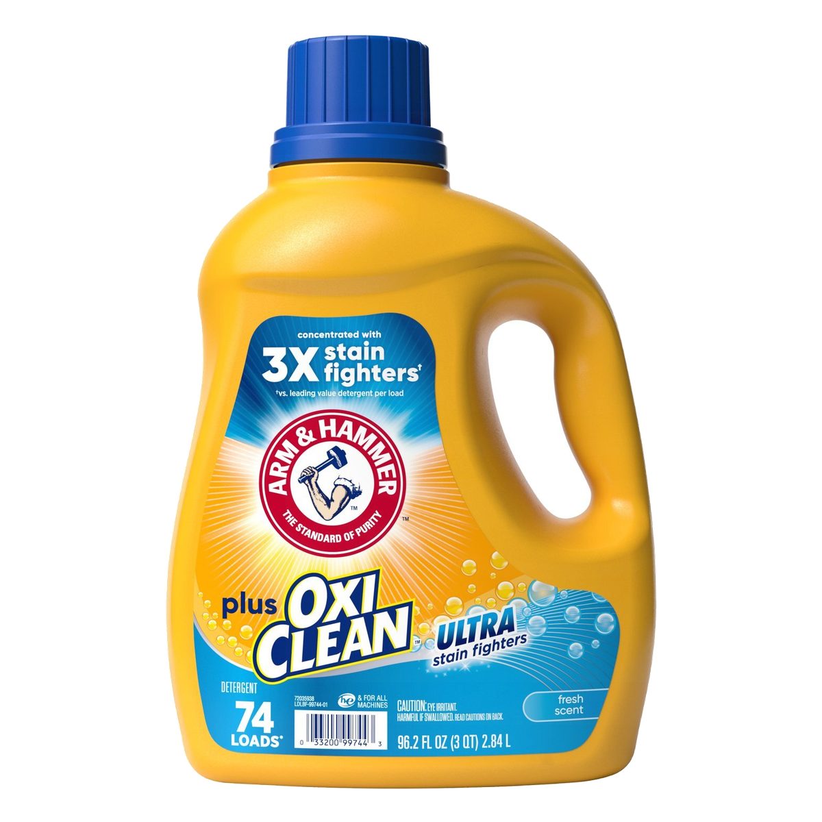 Arm & Hammer Plus OxiClean Detergente Líquido para Ropa, Fresh Scent, 96.2 OZ