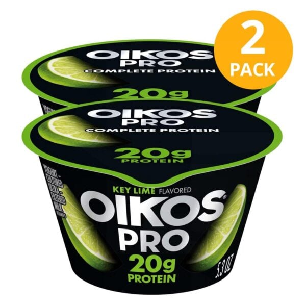 Oikos Pro Key Lime Greek Yogurt, 20 gr Protein (Pack de 2)