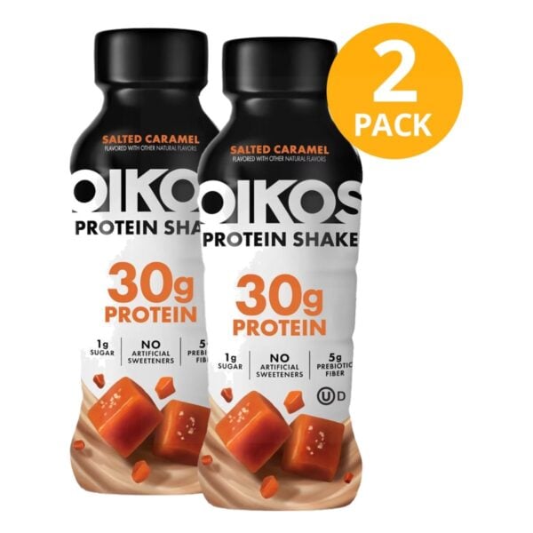 Oikos Protein Shake Salted Caramel, 30 gr Proteína 355 ml (Pack de 2)