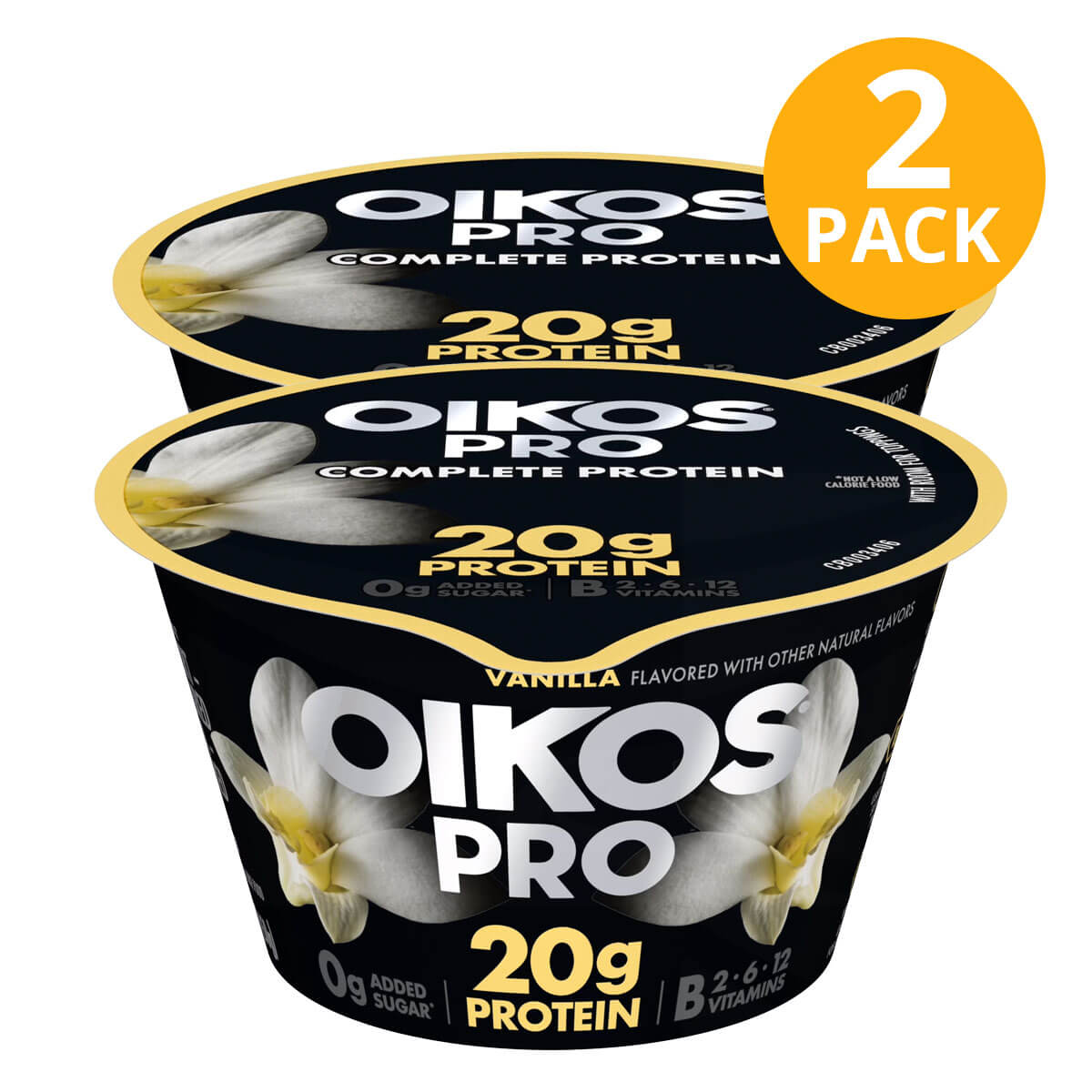 03663204255 Oikos Pro Vainilla Greek Yogurt, 20 gr Protein (Pack de 2) - Imagen 1
