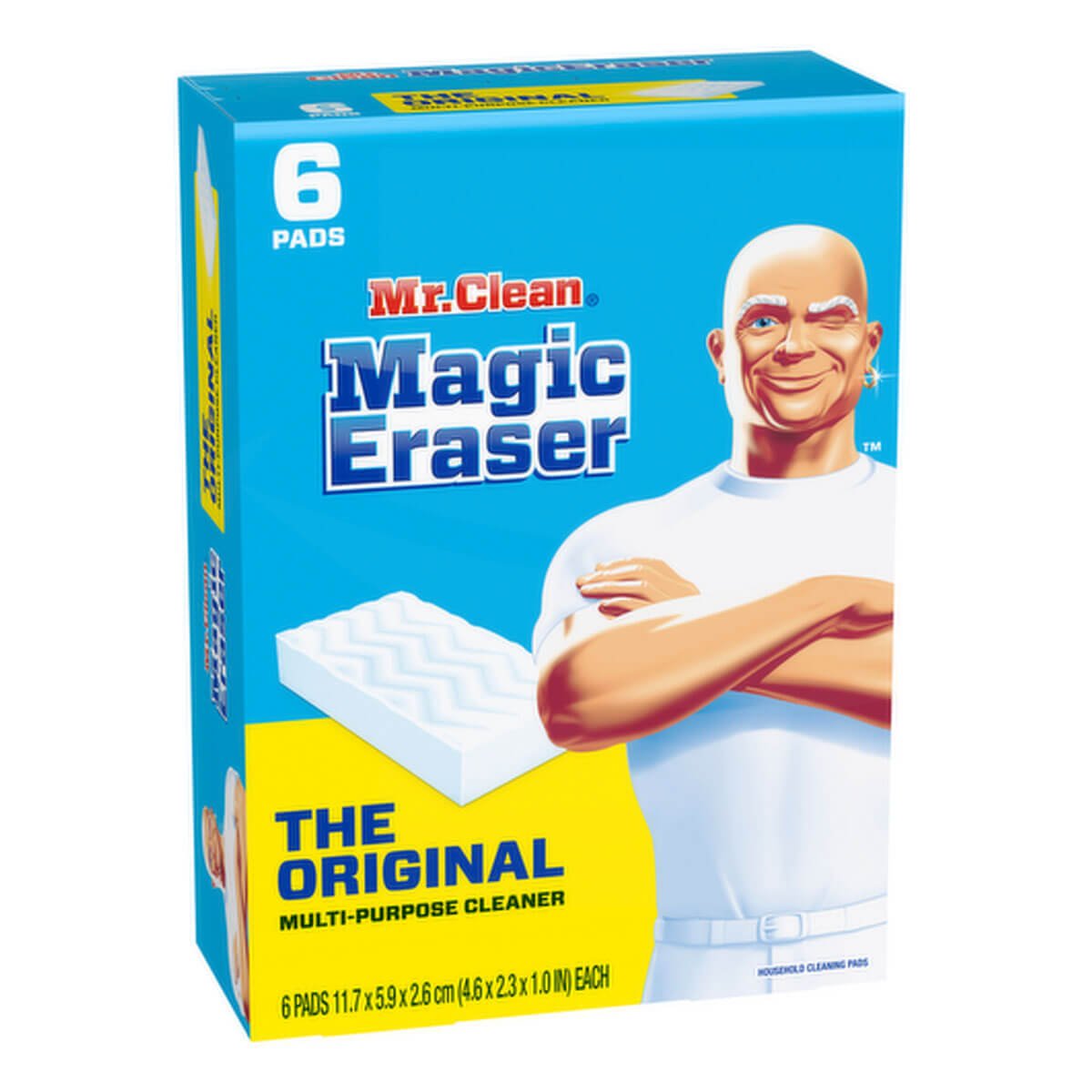 037000790099 Mr. Clean Original Magic Eraser, 6 Esponjas de Limpieza - Imagen 1