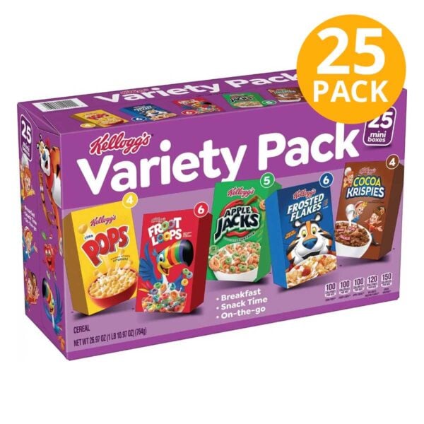 Kellogg's Variety Pack, Cereales Surtidos (Pack de 25)