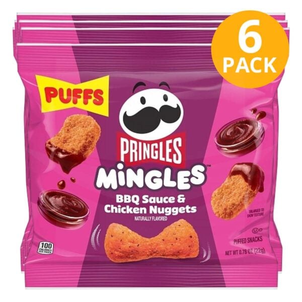 Pringles, Mingles BBQ Sauce & Chicken Nuggets, 0.78 OZ (Pack de 6)