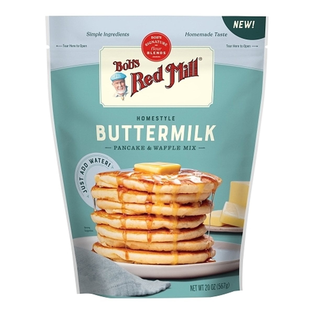 Bob's Red Mill Homestyle Buttermilk Pancake & Waffle Mix, 20 OZ 1 Bob's Red Mill Homestyle Buttermilk Pancake & Waffle Mix, 20 OZ