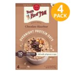 Bob's Red Mill Chocolate Hazelnut Overnight Protein Oats, 2.12 OZ (Pack de 4)