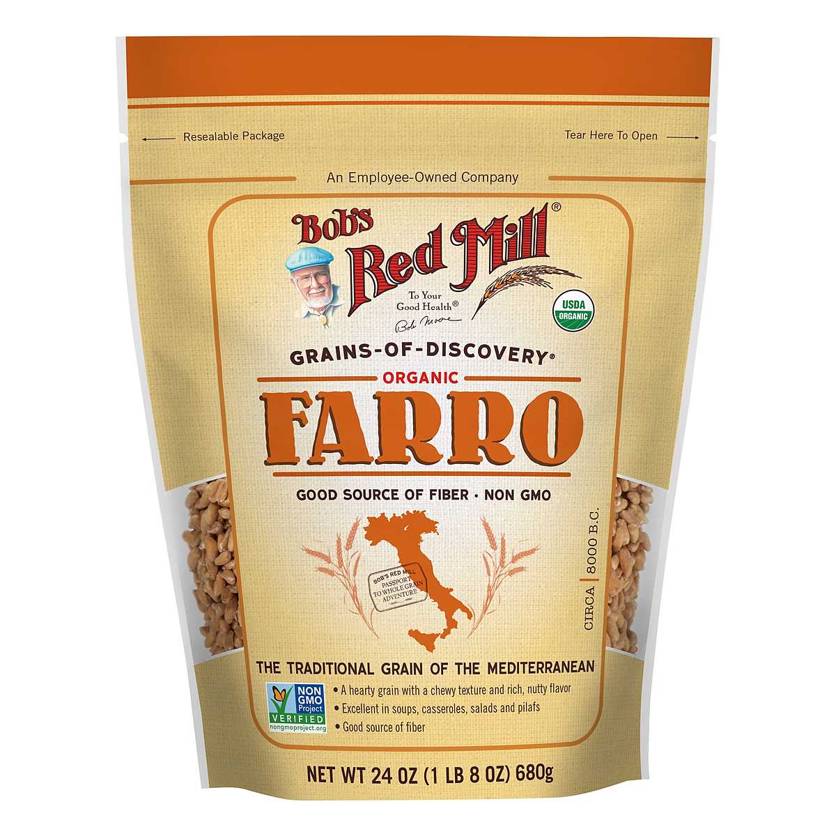 Bob's Red Mill Farro Organic, 24 OZ 1 Bob's Red Mill Farro Organic, 24 OZ