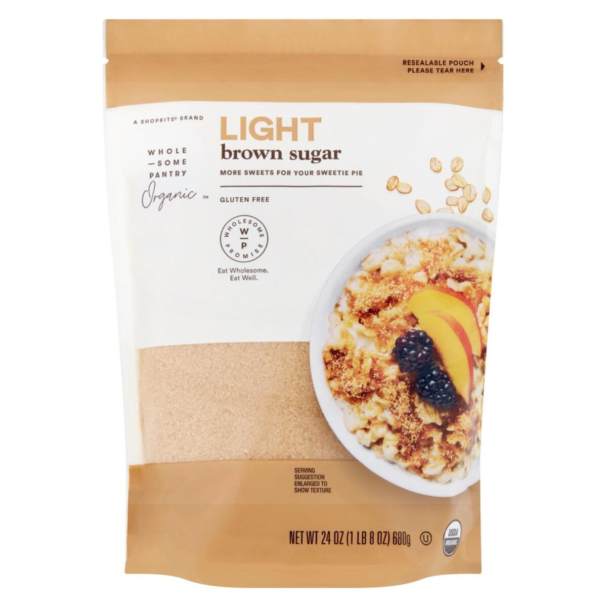 Wholesome Pantry Azúcar Morena Light Orgánico, 24 OZ