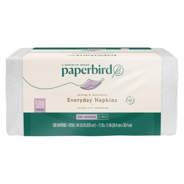 Paperbird Servilletas Blancas Premium, 500 Unidades