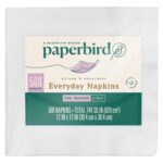 Paperbird Servilletas Blancas Premium, 500 Unidades