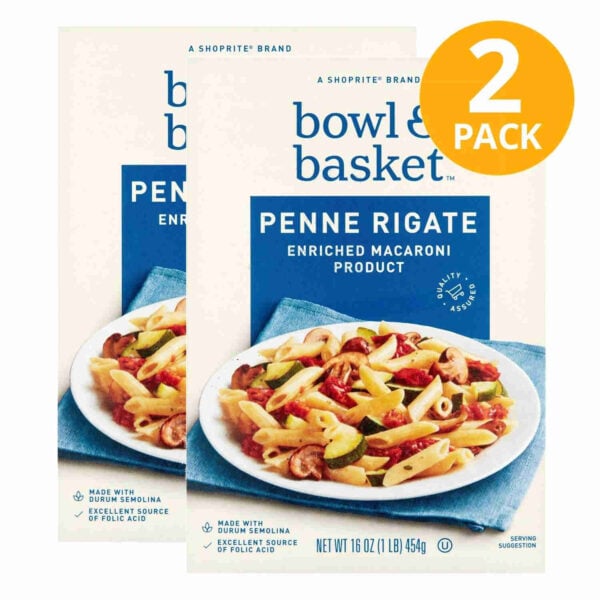 Bowl & Basket Pasta Penne Rigate, 16 OZ (Pack de 2)