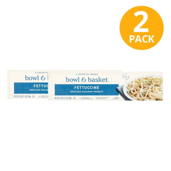 Bowl & Basket Pasta Fettuccine, 16 OZ (Pack de 2)