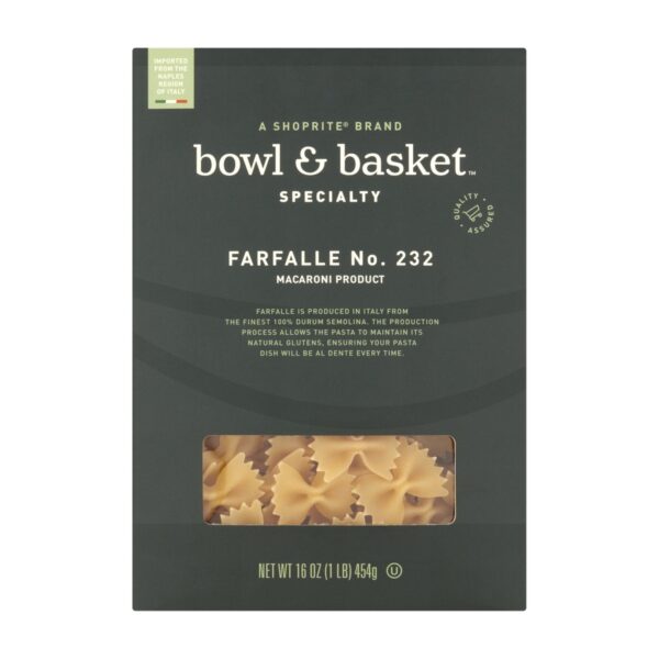 Bowl & Basket Specialty Farfalle Pasta, 16 OZ