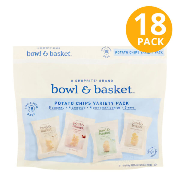 Bowl & Basket Potato Chips Variety Pack, 1 OZ (Pack de 18)