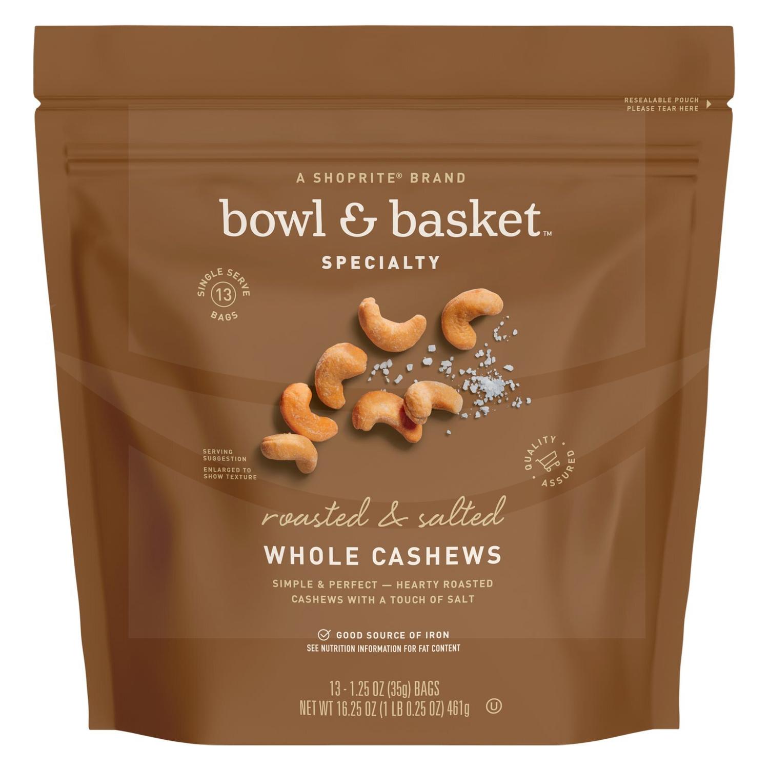 Bowl & Basket Cashews / Pepitas de Marañón Enteros Roasted Salados, 16.25 OZ