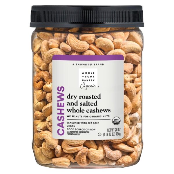 Wholesome Pantry Orgánico Cashews / Pepitas de Marañón Roasted Salados, 8 OZ
