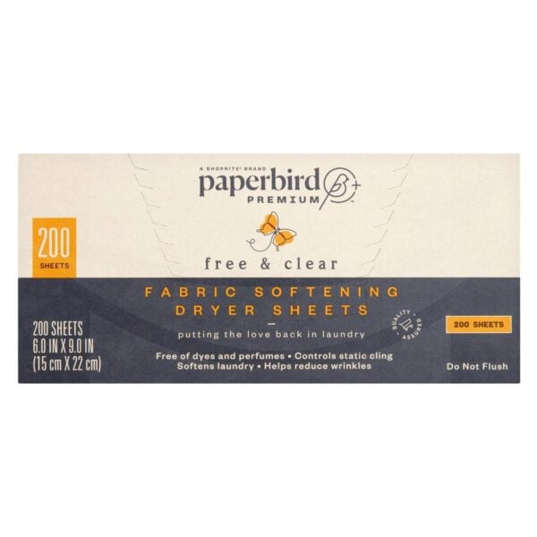 Paperbird Toallitas para Secadora Fresh & Clean, 200 Unidades