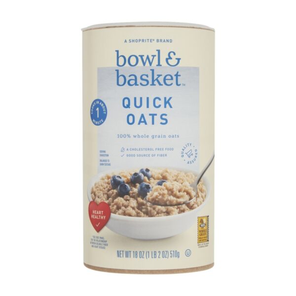 Bowl & Basket Quick Oats, Avena 18 OZ