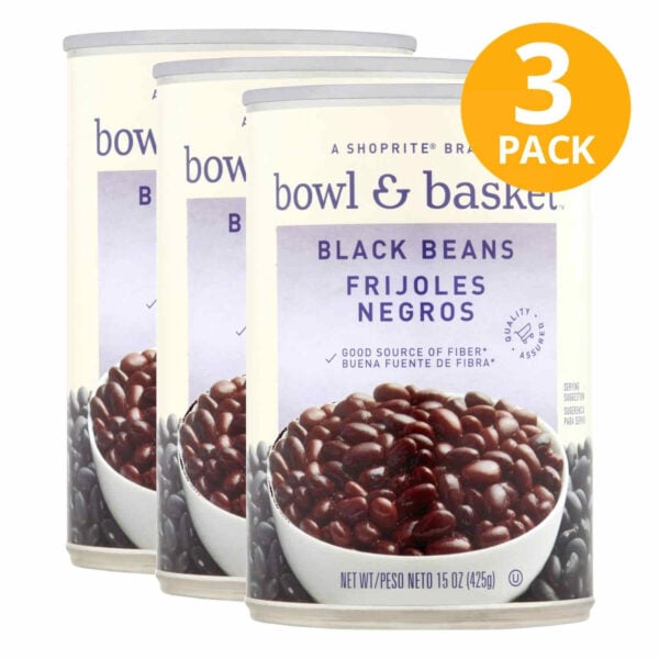 Bowl & Basket Frijoles Negros, 15 OZ (Pack de 3)