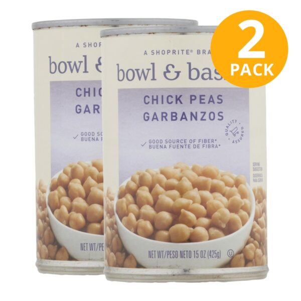 Bowl & Basket Garbanzo Beans, 15 OZ (Pack de 2)