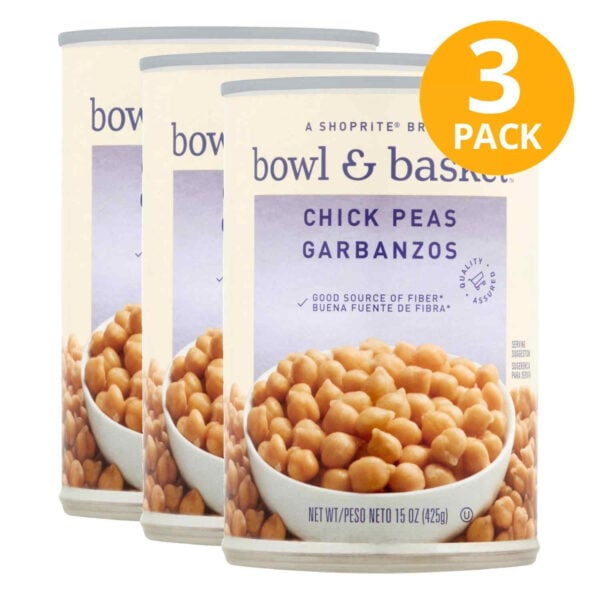 Bowl & Basket Garbanzos, 15 OZ (Pack de 3)
