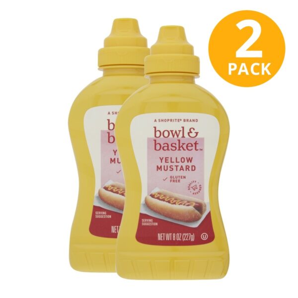 Bowl & Basket Yellow Mustard, 8 OZ (Pack de 2)