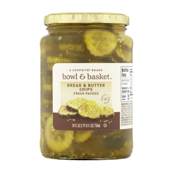 Bowl & Basket Bread and Butter Pickle Chips, 24 OZ