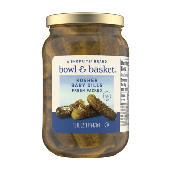 Bowl & Basket Kosher Baby Dill Pickles, 16 OZ