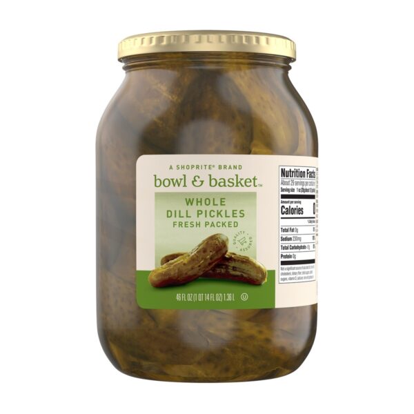 Bowl & Basket Whole Dill Pickles, 46 OZ
