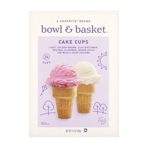 Bowl & Basket Cake Cup Ice Cream Cones, 3.5 OZ