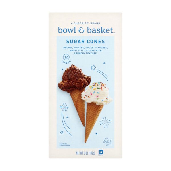 Bowl & Basket Sugar Cones Waffle, 5 OZ